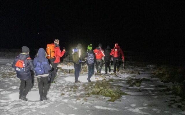 Charedi boys being rescued on Helvellyn March 2020 (Credit: Stuart Holmes)