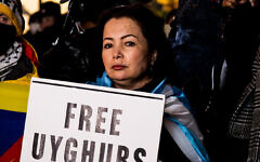 Uyghur demonstrator and campaigner Uyghur demonstrator and campaigner