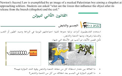 Children are tested on addition with a question about ‘martyrs’ killed in the two intifadas