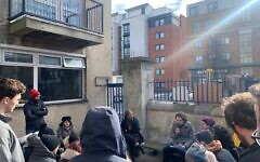 Academic Clive Gabay speaking at the event against IHRA