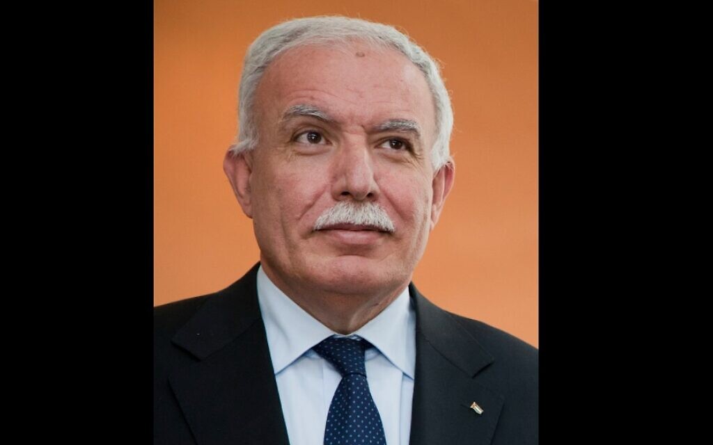 Riyad al-Maliki, the PA foreign minister (Wikipedia)