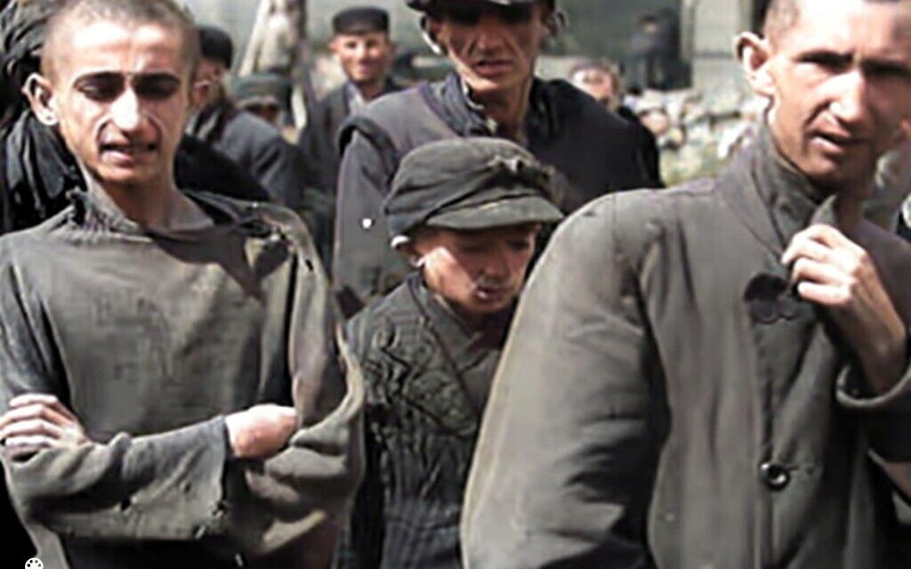 Jewish man in the 'repaired' Warsaw Ghetto image Jewish man in the 'repaired' Warsaw Ghetto image