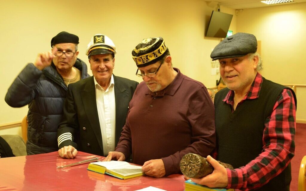 Members of Ohel David Sephardi shul in Essex celebrating Purim Members of Ohel David Sephardi shul in Essex celebrating Purim