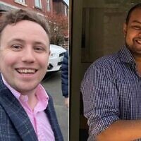Bury Conservatives leader Nick Jones (left) and suspended local election candidate Dr Shadman Zaman