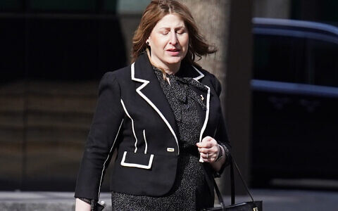 Caroline Moher arrives at Southwark Crown Court on 1 April, 2022.