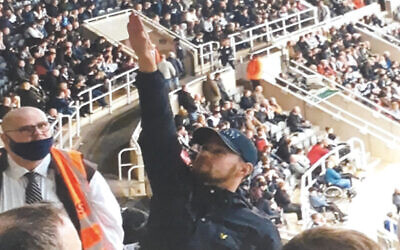 Handout photo issued by Crown Prosecution Service of Shay Asher who has been ordered to pay more than £300 and could be banned from going to games after he made a Nazi gesture towards Tottenham Hotspur fans. Newcastle United fan Asher, 24, admitted the racially aggravated offence at Newcastle Magistrates' Court of causing harassment during a Premier League game at St James' Park in October. Issue date: Wednesday April 27, 2022.