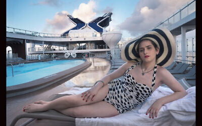 Abby Chava Stein, an American transgender author, activist, blogger, model, speaker and rabbi, relaxes on the Resort Deck of Celebrity Apex. (Annie Leibovitz for Celebrity Cruises' All Inclusive Photo Project)