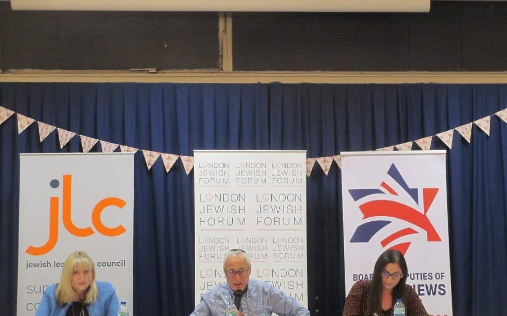 Jewish community hustings at Cockfosters and Southgate Synagogue, with Labour councillor Nesil Caliskan and local Conservative leader Joanne Laban