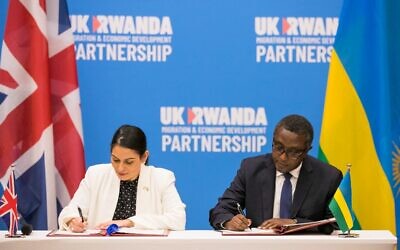 Home Secretary Priti Patel signs agreement with the East African nation of Rwanda (Twitter)