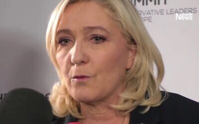 Marine le Pen, leader of France's far right National Rally party