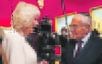 Manfred Goldberg meets the Duchess of Cambridge earlier this year 2022 (Jewish News)