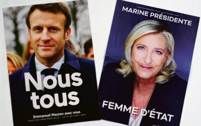 Emmanuel Macron and Marine Le Pen competing in French presidential election, 2022 (Jewish News)