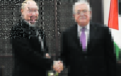 President Vladimir Putin with PA President Mahmoud Abbas (Jewish News)