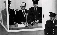 Eichmann at his trial. Picture: The Huntington