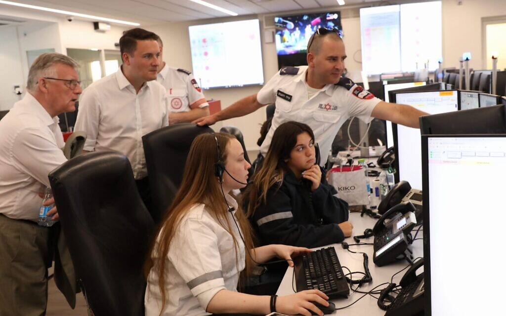 Wes Steeting during visit to health services in Israel