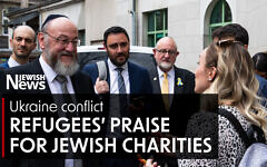 Krystina Derkach, a doctor, fled Kyiv with her five year-old daughter and thanks Chief Rabbi Ephraim Mirvis for the ongoing support from Jewish community (Jewish News)