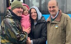 Former Conservative MP Books Newmark (right) in Ukraine, 2022, (Jewish News) Former Conservative MP Books Newmark (right) in Ukraine, 2022, (Jewish News)