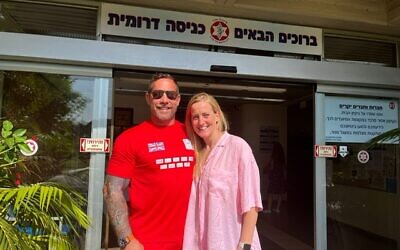 Former Royal Marine Jamie Goss popped the question to long-time partner Sara Nyala in Tel Aviv.