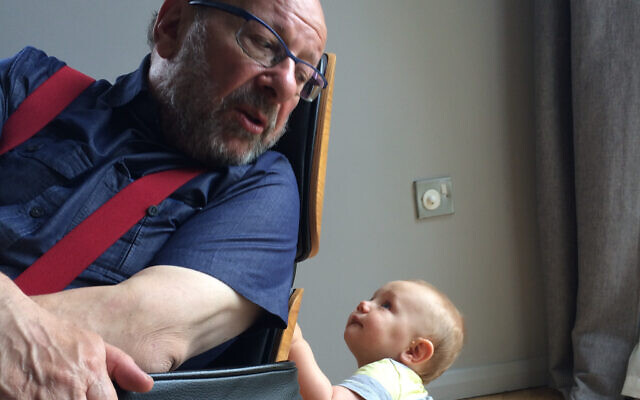 Brian Winston with his grandson Finn, who is now six years old