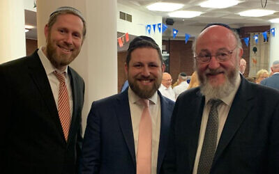 Rabbi Jesse Horn, Rabbi Ben Kurzer and Chief Rabbi Mirvis