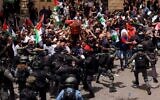 There were clashes between Israeli forces and the funeral cortege for Al Jazeera reporter Shireen Abu Akleh on Friday (Photo: Reuters/Ammar Awad)