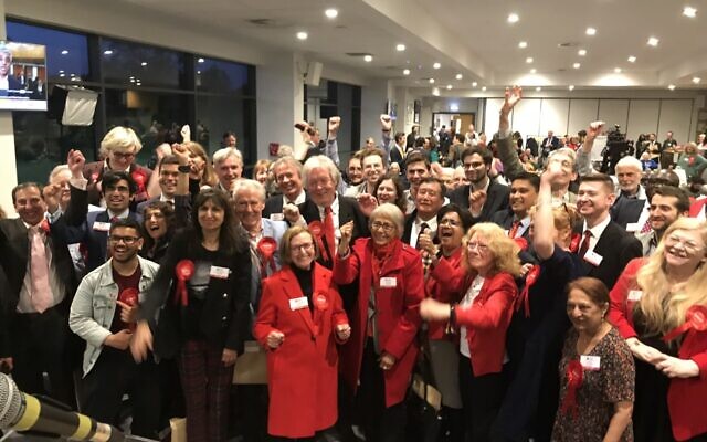 Labour celebrate victory in Barnet