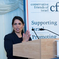 Priti Patel speaks at CFI reception