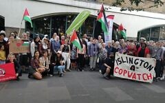 Diana Abbott (right) seen at protest against Israeli police visit organised by Hackney Palestine Solidarity Campaign.

Pic published by Hackney PSC