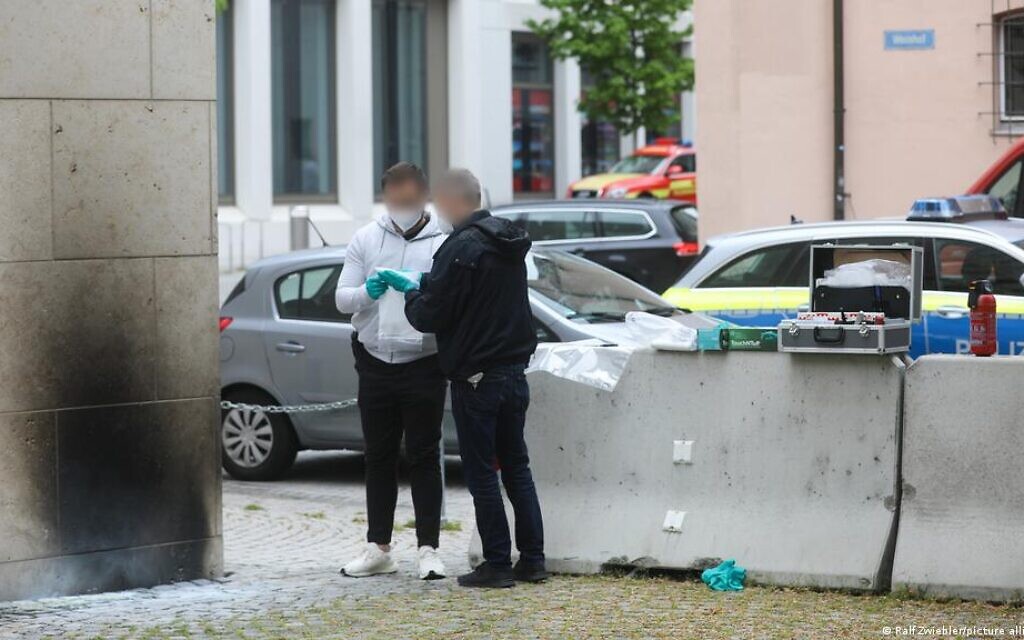 Attempted arson at the synagogue.