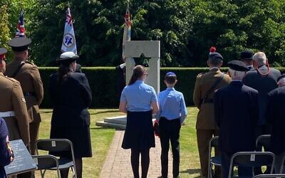 JFS Cadet students attend a special AJEX ceremony on Wednesday 22 June 2020 at the National Memorial Arboretum to mark 40 years since the Falklands War, in which a Jewish soldier was killed.
