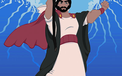 Moses leading the children of Israel away from slavery