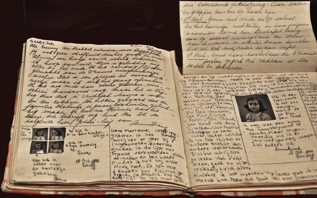 The diary of Anne Frank. Found in the collection of Anne Frank House Museum, Amsterdam.