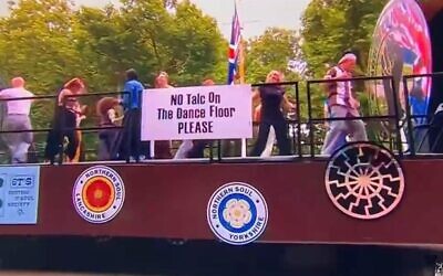 Black Sun, right, on the Northern Soul float at the Jubilee Pageant parade