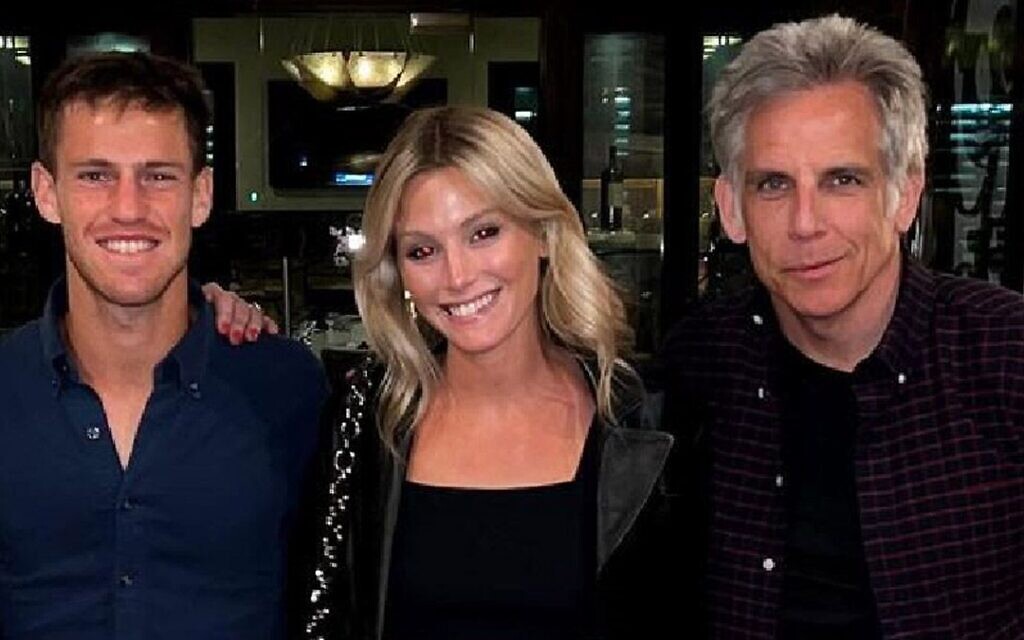 Diego Schwartzman, the Jewish tennis hope with his girlfriend and his fan Ben Stiller