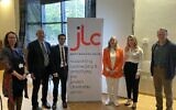 Mayor Tracy Babyn, with members of the JLC, Board and Leeds Jewish Representative Council