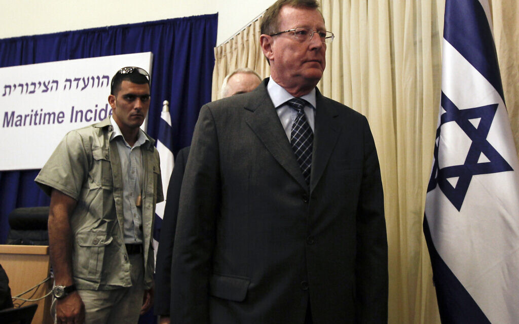 David Trimble, the Northern Ireland politician and Nobel Peace Prize laureate, was also an observer on an Israeli commission of inquiry into a deadly raid on a Gaza aid flotilla in 2010 (Photo: Reuters/Ronen Zvulun)