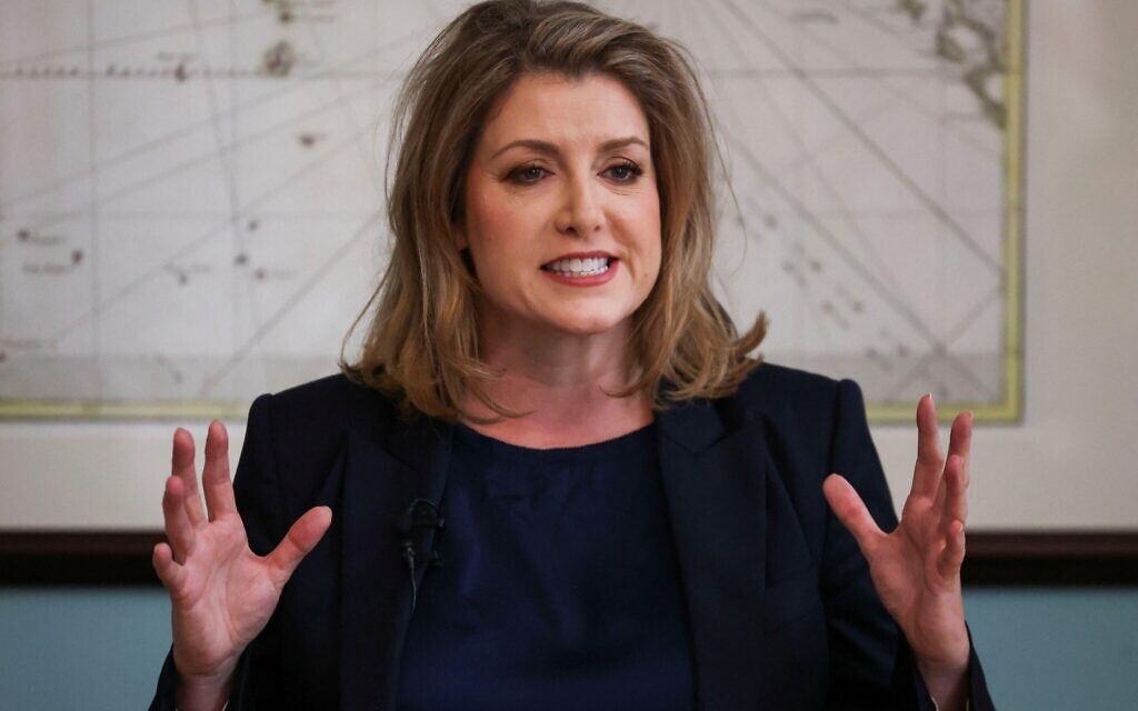 Conservative MP Penny Mordaunt speaks at an event to launch her campaign to be the next Conservative leader and Prime Minister.