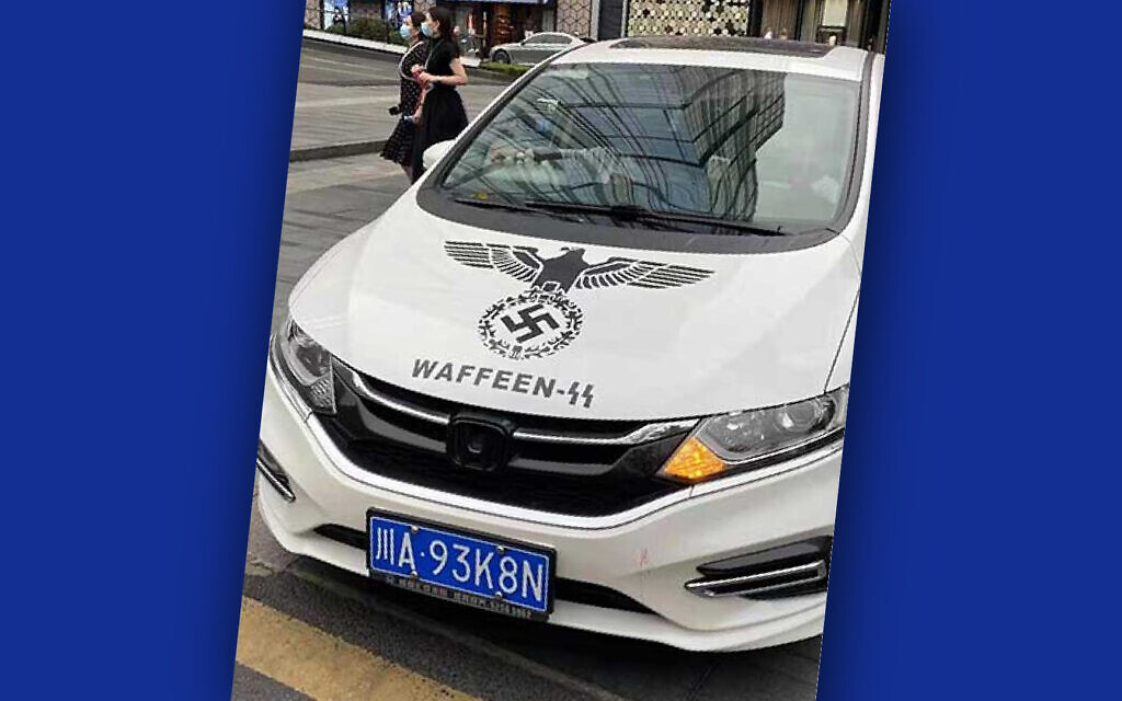 Car covered with Nazi symbols raises alarm in China, leads to arrest of  local