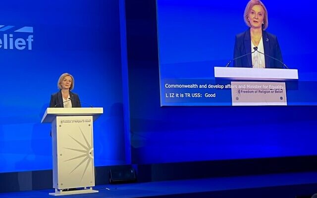 Liz Truss speaks to conference on religious freedom in London