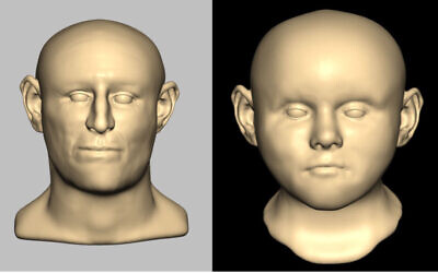 Undated handout photo issued by Liverpool John Moores University of a reconstructed face of a male adult (left) and a child (right) based on skeletal remains. DNA from human remains found in a medieval well suggests they belonged to Ashkenazi Jews who fell victim to antisemitic violence during the 12th century. In 2004 archaeological excavations in central Norwich uncovered a medieval well containing the remains of at least 17 people, mostly children.
