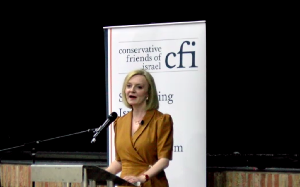 Liz Truss speaks to CFI Leadership Hustings attendees