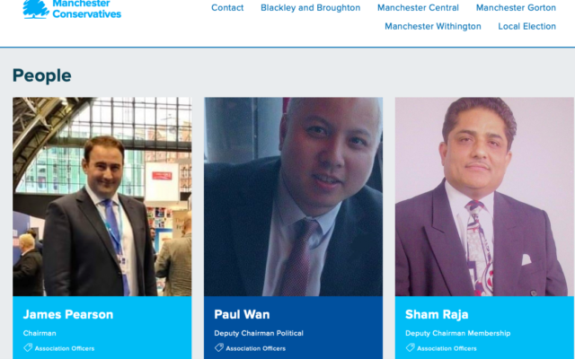 Sham Raja - unendorsed by Bury Tories in April - is confirmed as deputy chairman of Manchester Conservatives