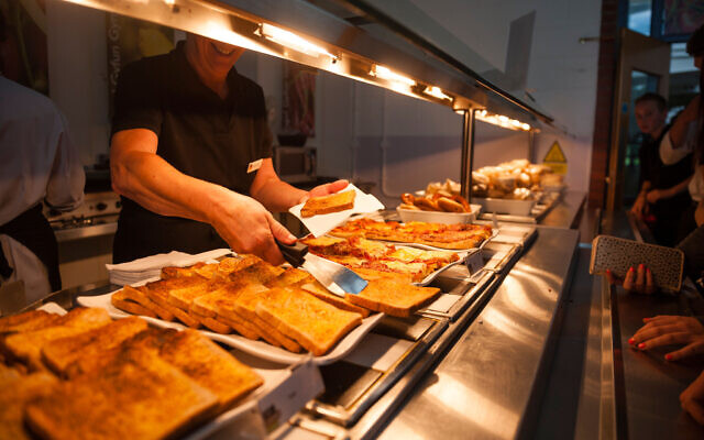 An image showing an example of lunch food at a secondary comprehensive school. (Photo: Alamy)