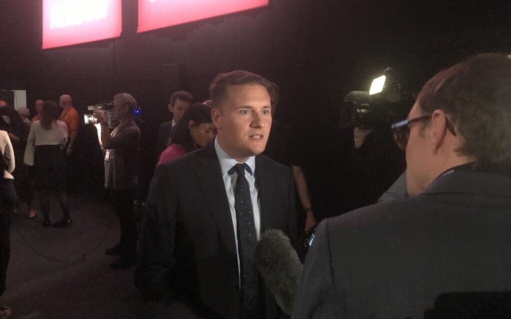 Wes Streeting speaks to the BBC's Chris Mason, after discussing Keir Starmer's speech with Jewish News