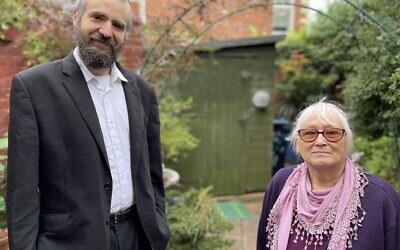 David Dombrowski with his neighbour Lorraine Kane in Saltwell, Gateshead