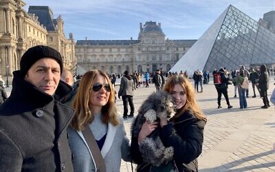 The Janin family in Paris with Lola