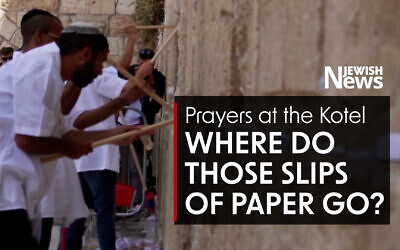 Clearing up at the Western Wall ahead of Rosh Hashanah