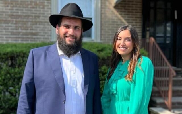 UAE Rabbi Levi Duchman and his new wife Lea Hadad (Photo: Chabad)