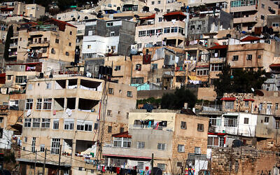 A partial view of crowded Palestinian housing in Silwan.
