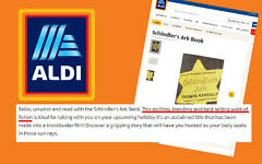 Aldi's website describes Schindler's Ark as a "work of fiction"